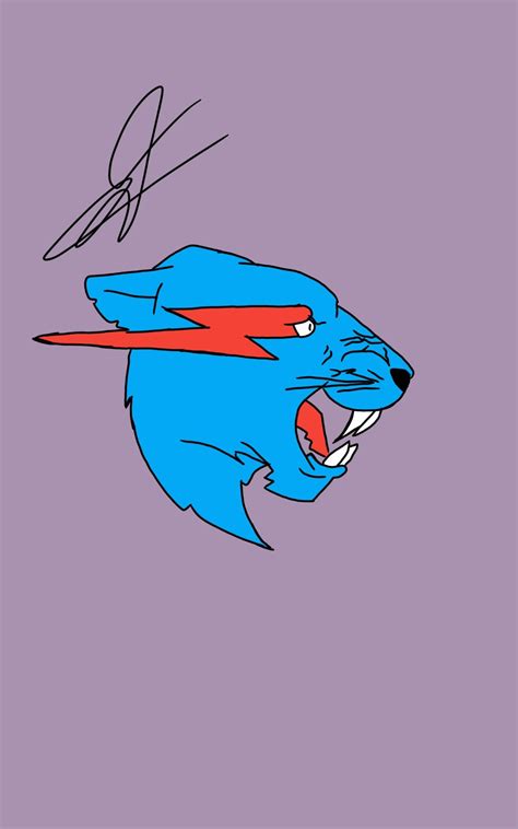 a drawing of a blue and red cat with it's mouth open in front of a ...