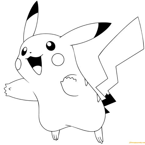 Pokemon GO Pikachu 025 Coloring Page - Free Coloring Pages Online