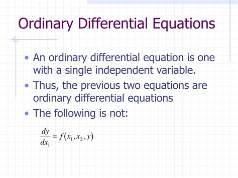 PPT - ORDINARY DIFFERENTIAL EQUATIONS PowerPoint Presentation, free download - ID:6594683