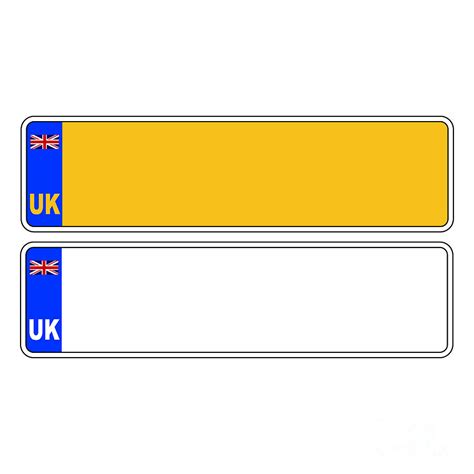 New Uk Number Plate Blank Digital Art by Bigalbaloo Stock - Fine Art ...