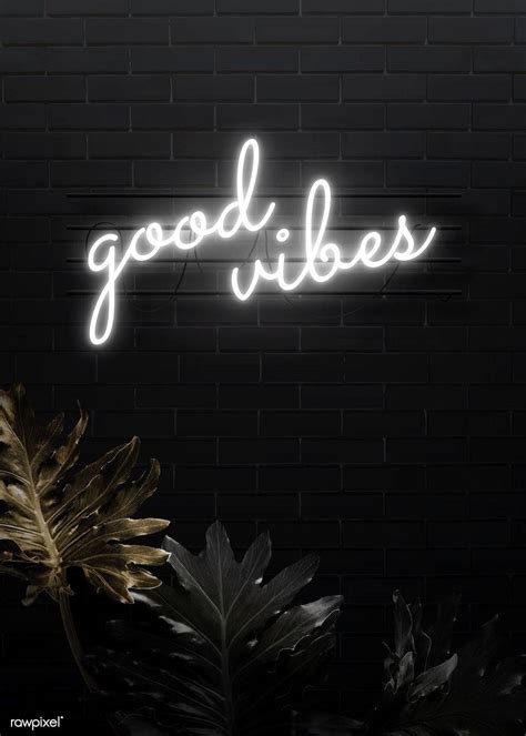 Download Good Vibes Black Neon Aesthetic Wallpaper | Wallpapers.com