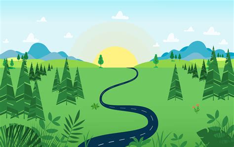 Vector Landscape illustration 359348 Vector Art at Vecteezy