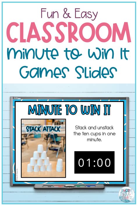 14 Fun and Easy Classroom Minute to Win It Games - Rhody Girl Resources