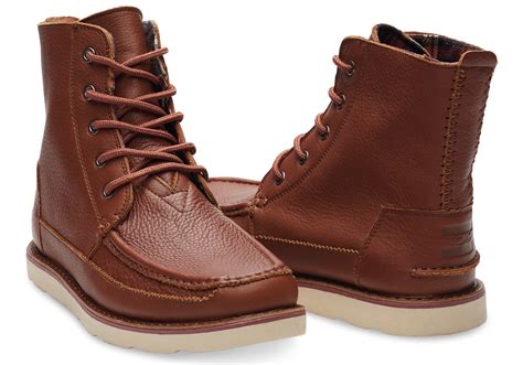 Lyst - Toms Brown Full Grain Leather Men's Searcher Boots in Brown for Men