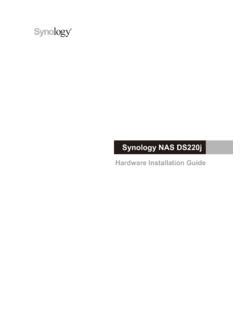 Synology NAS DS220j / synology-nas-ds220j.pdf / PDF4PRO