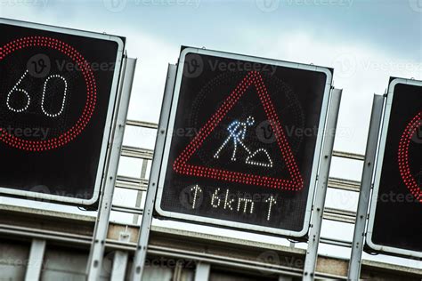 Electronic Traffic Signs 24636959 Stock Photo at Vecteezy