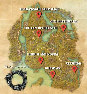 Elder Scrolls Online: Blackwood — All World Boss Locations – GameSkinny