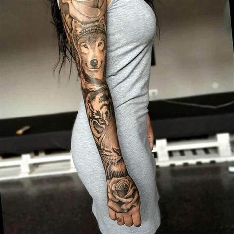 Girly Tattoo Sleeve Ideas For Women