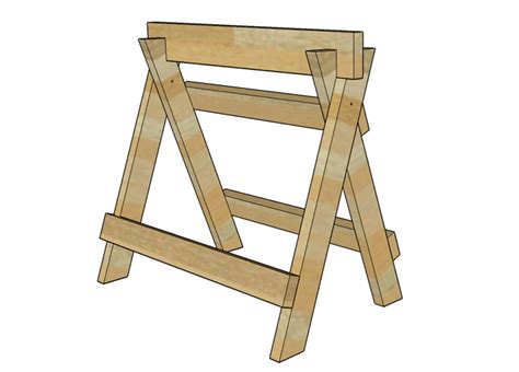 Simple folding sawhorse » Famous Artisan