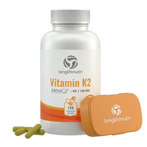 Vitamin K2 MK-7 100 Mcg - 120 Veggie Capsules - Walmart.com - Walmart.com