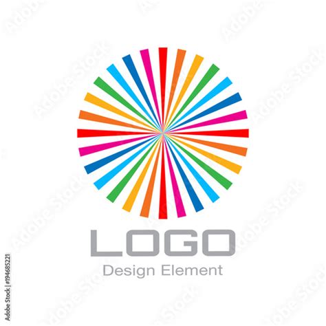 Colorful Bright Rainbow Circle Logo. Vector illustration Stock Vector | Adobe Stock