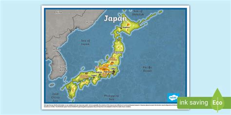 KS2 Map of Japan - Geography - Twinkl