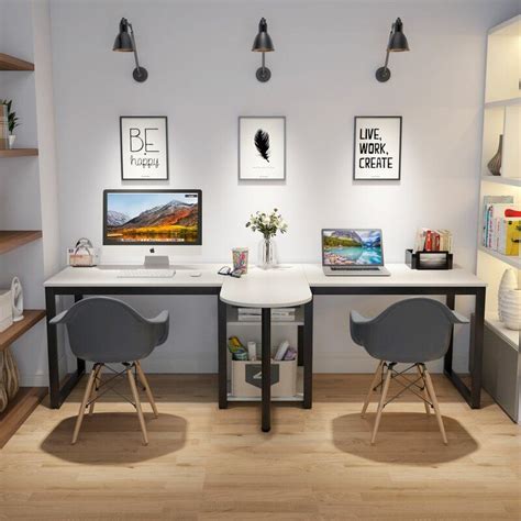 Inbox Zero Double Workstation Desk | Wayfair.ca | Home office setup ...