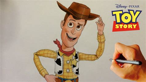 How to Draw Woody from Pixar's Toy Story - @facedrawer - YouTube