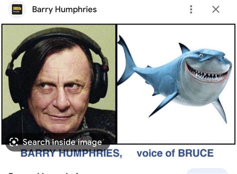 Barry Humphries ( Bruce from finding Nemo has passed away at age 89. R ...