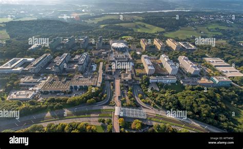 Ruhr University Bochum in autumn, RUB, campus of the Ruhr University, AudiMax, University above ...