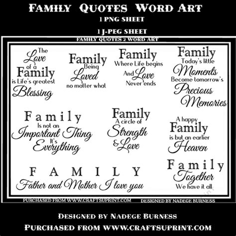 Family Quotes Word art - CUP969105_20051 | Craftsuprint