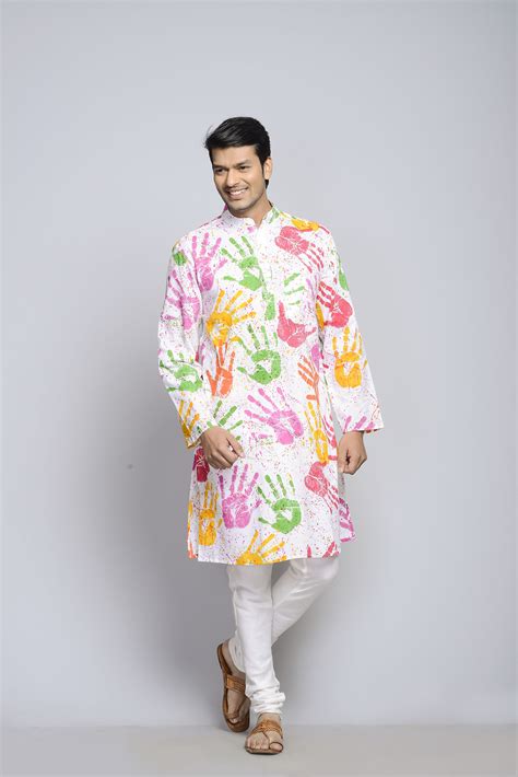 Vibrant Holi Festival Men's Kurta