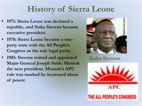 PPT - Sierra Leone Profile PowerPoint Presentation - ID:4807588