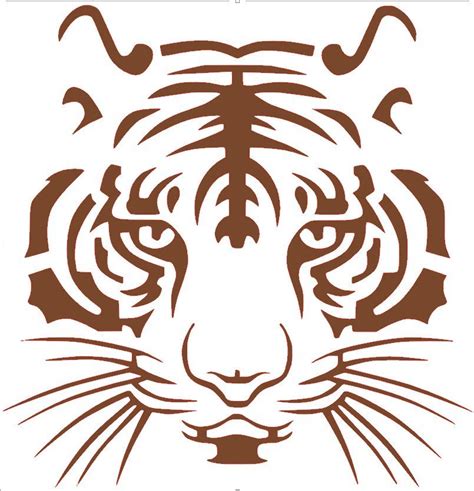 Tiger Face Silhouette at GetDrawings | Free download