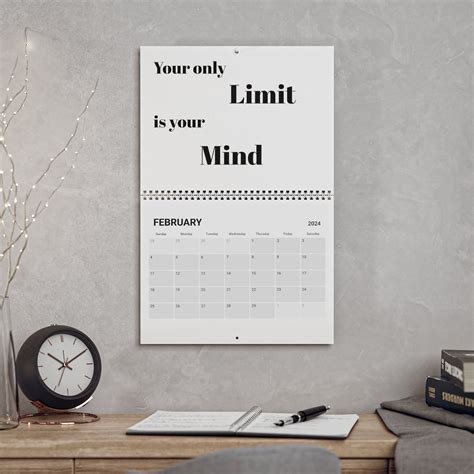 Calendario 2024 Calendario 2024 Frases motivacionales para - Etsy España