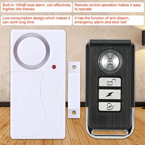 HENDUN Wireless Door Alarm with Remote Contact Sensor Alarm Pack of 1 ...