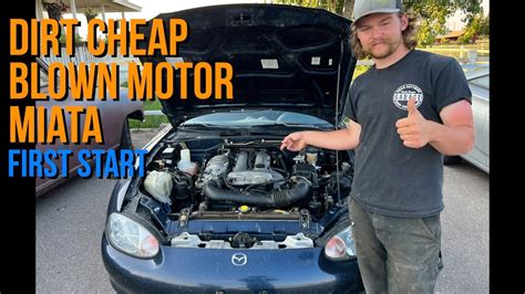 First Start and Final Assembly - 1.8 Miata Engine Rebuild PT 4 - YouTube