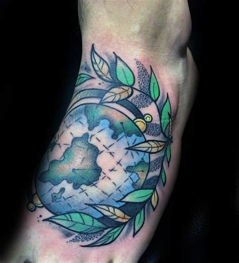 80 Globe Tattoo Designs For Men - Traveler Ink Ideas