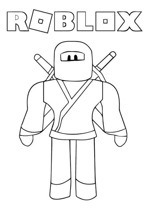 Roblox Ninja Coloring page available as a free download #roblox #robloxcoloring… | Minecraft ...