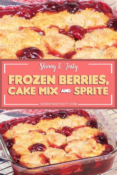 FROZEN BERRIES, CAKE MIX AND SPRITE