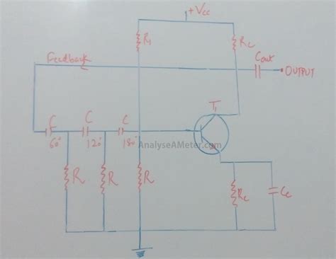 Phase Shift Oscillator Circuit explanation using op-amp, transistor and ...