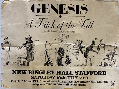 Lot 233 - GENESIS - NEW BINGLEY HALL STAFFORD POSTER.