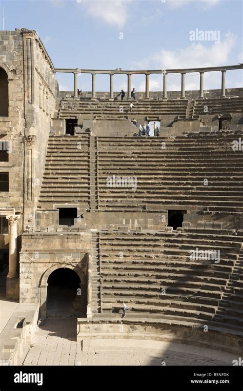 Bosra roman amphitheatre Stock Photo - Alamy