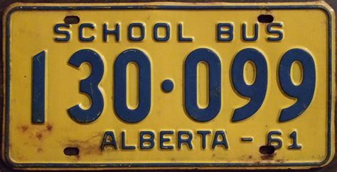 ALBERTA 1961 SCHOOL BUS | 1961 Alberta school bus plates sta… | Flickr