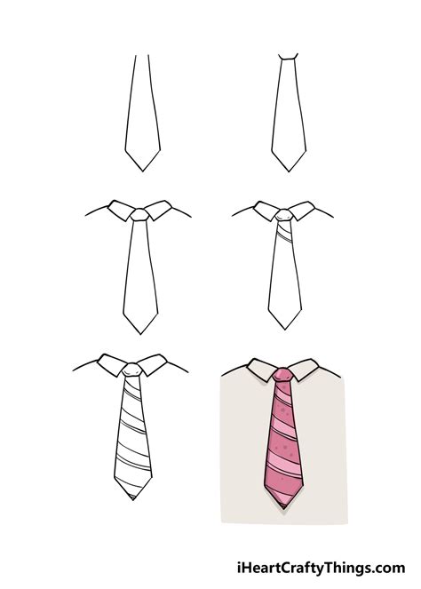 Tie Drawing - How To Draw A Tie Step By Step