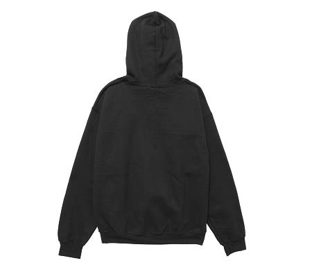 Blank Hoodie Sweatshirt Color Black Back View Stock Photo - Download ...