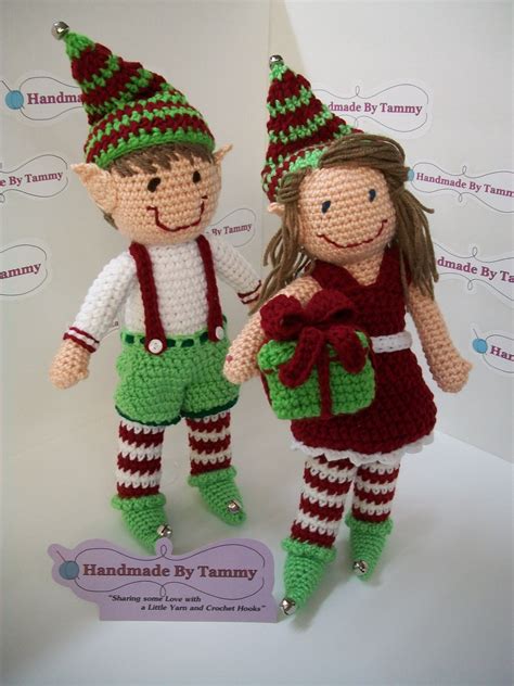 Crochet Christmas Elves You can find me on facebook @ https://www.facebook.com/handmadeby.tammy ...