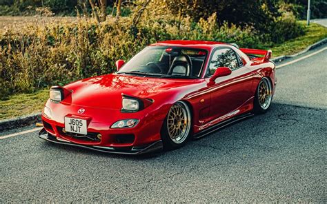 Download wallpapers 4k, Mazda RX-7, low rider, supercars, tuning, tunned Mazda RX-7, japanese ...