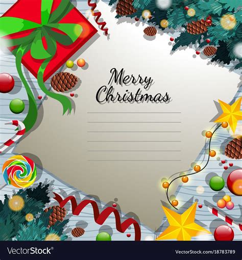 Merry Christmas Card Template With Present And Pertaining To Adobe Illustrator Chris… | Merry ...