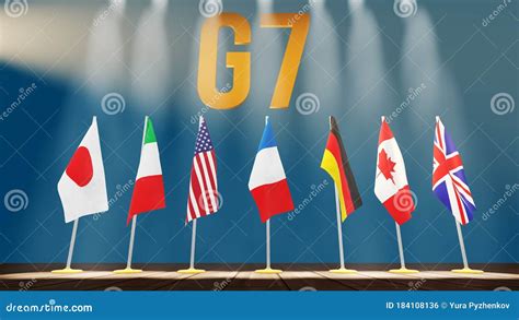 Group Of Seven Countries, G7, Highlighted In The World Map. Vector Illustration | CartoonDealer ...