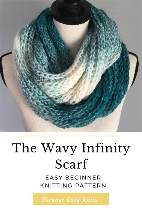 Infinity scarf knitting pattern that is easy enough for beginners. Uses exactly on… | Infinity ...