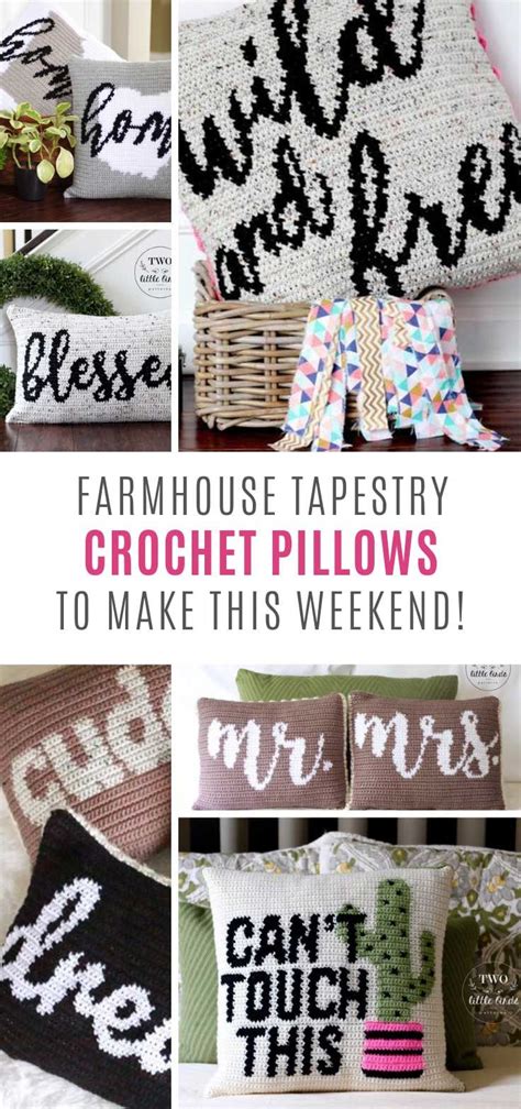 Farmhouse Tapestry Crochet Pillows {that make great gifts!} | Tapestry ...