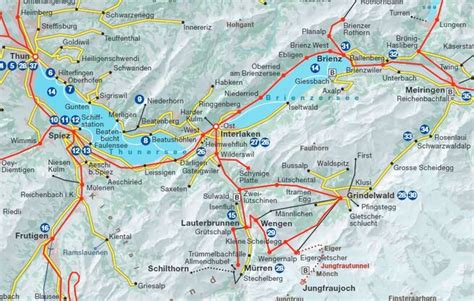 Swiss Rail Validity Map - Switzerland, France and Germany