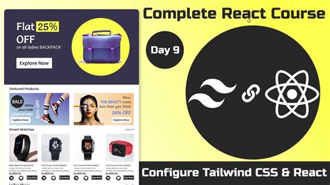 Configure Tailwind CSS and React - Complete React Course - Day 9 - YouTube