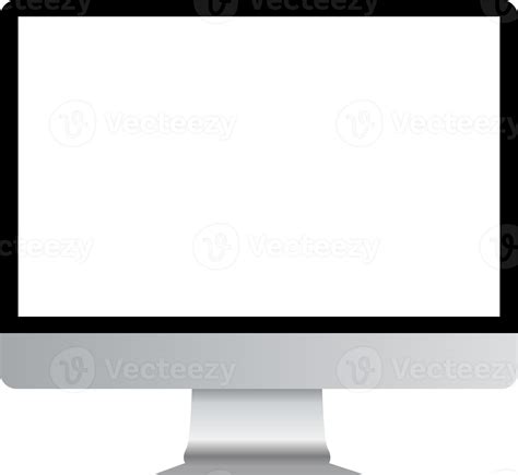 Realistic computer monitor illustration. Device screen mockup. 13895097 PNG