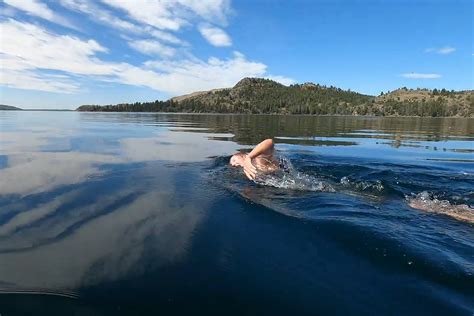 Swimmer Just Completed 9-Mile Swim Across Wyoming's Deepest Lake