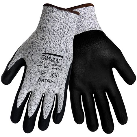 Samurai CR700 Nitrile Grip Cut Resistant Gloves ANSI Cut Level A2 ...