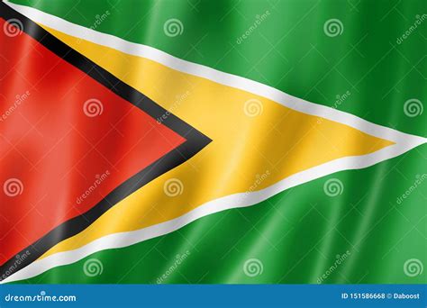 Guyanese flag stock illustration. Illustration of guyana - 151586668