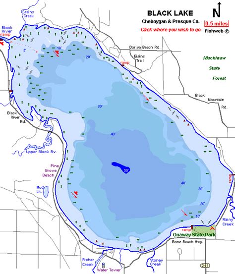 Upper Red Lake Depth Map - Draw A Topographic Map