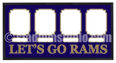 St. Louis Rams Customized Four Photo Team Frame - The Stadium Studio